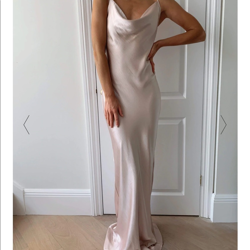 Pretty Lavish Matte Blush Keisha Maxi Dress- Bridesmaid Dress
